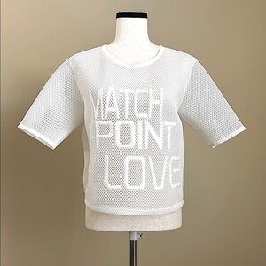 Alysi - Silk & Mesh Top - Tennis Love  - 44 IT / U.S. 6 / M